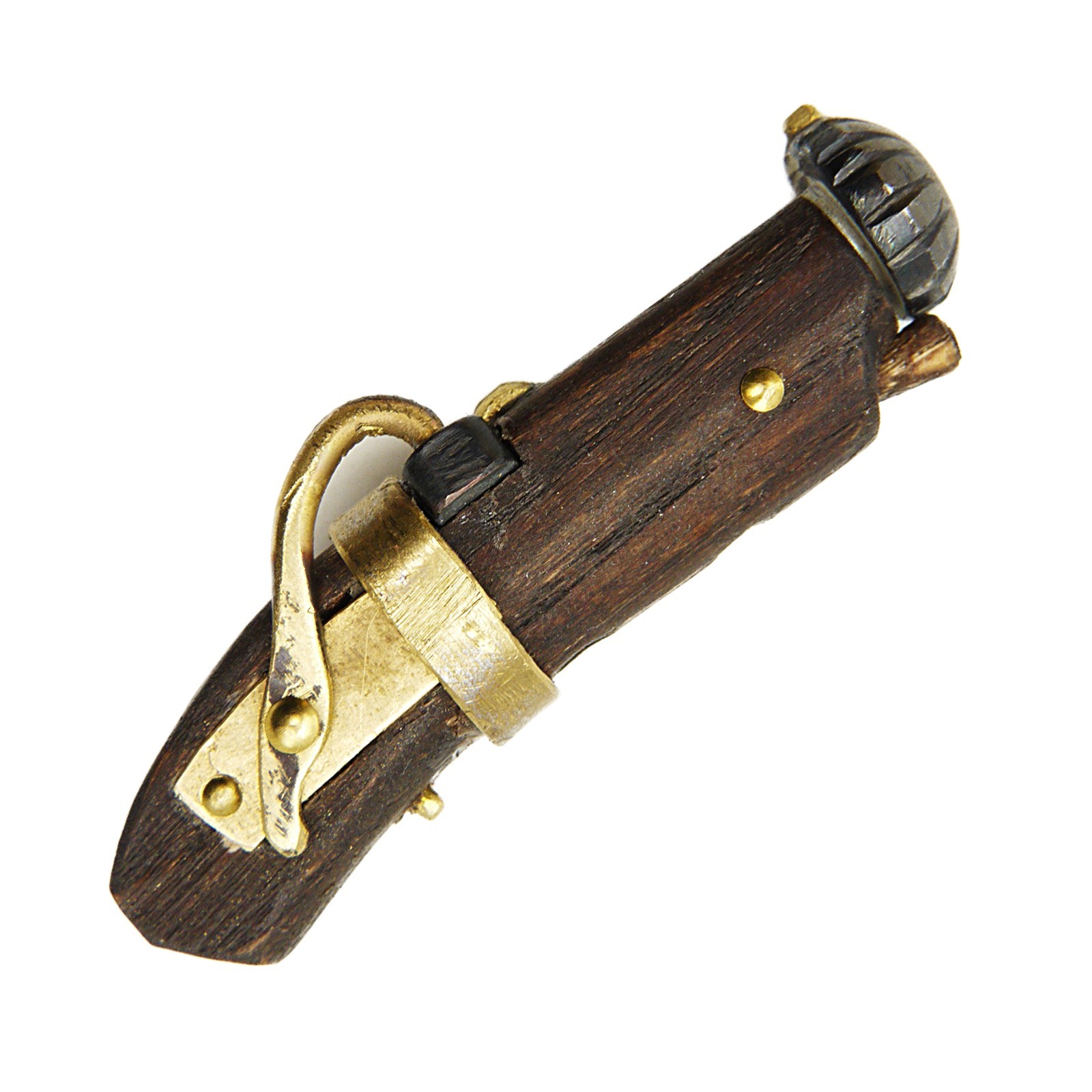 Netsuke with a matchlock gun design Tanegashima Hinawa-ju Miniature Antique