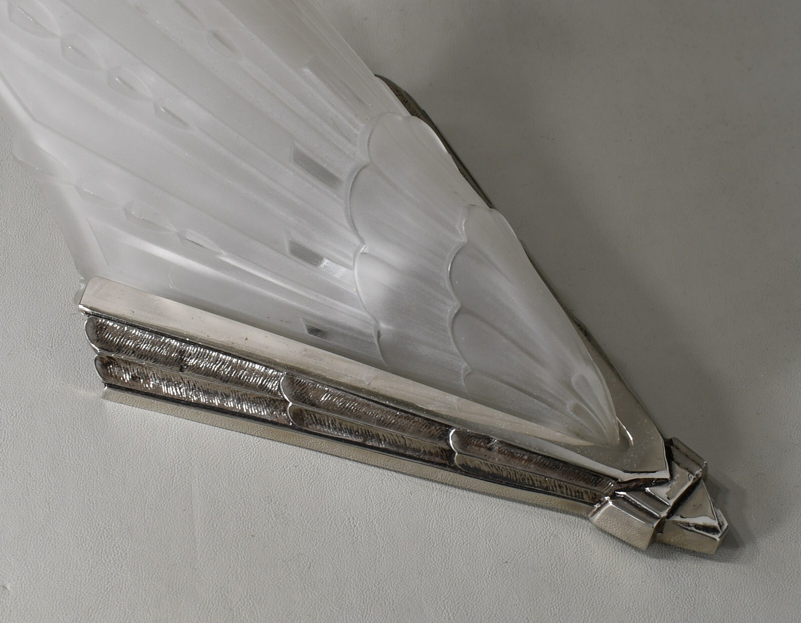 EJG : PAIR OF 1930 FRENCH ART DECO WALL SCONCES …. lamp muller era France
