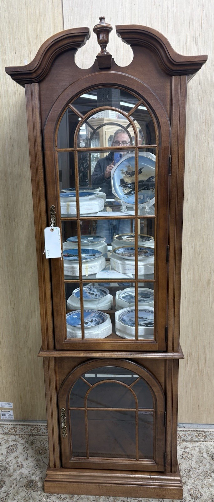 63665 Mahogany Curio Cabinet China Showcase Bookcase
