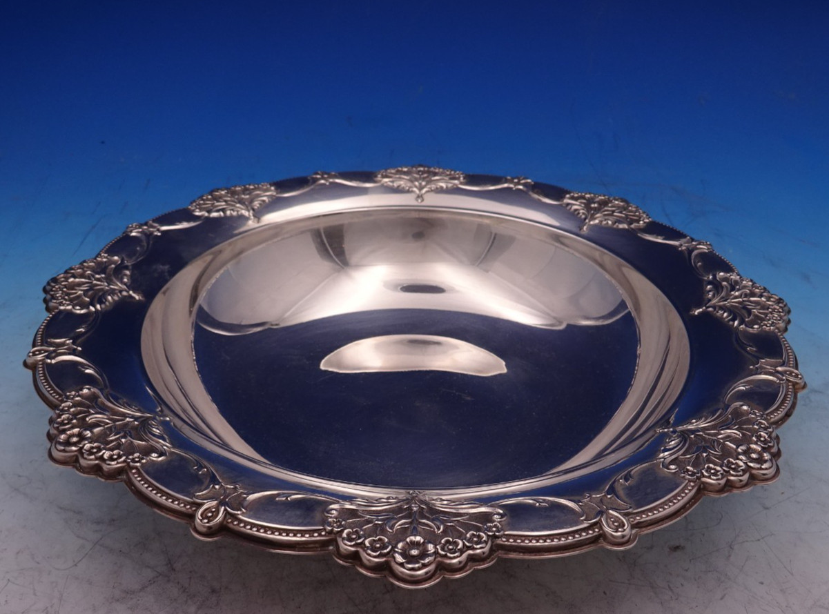 Queens Lace by International Sterling Silver Fruit Bowl #D321 10 3/4″ (#8810)
