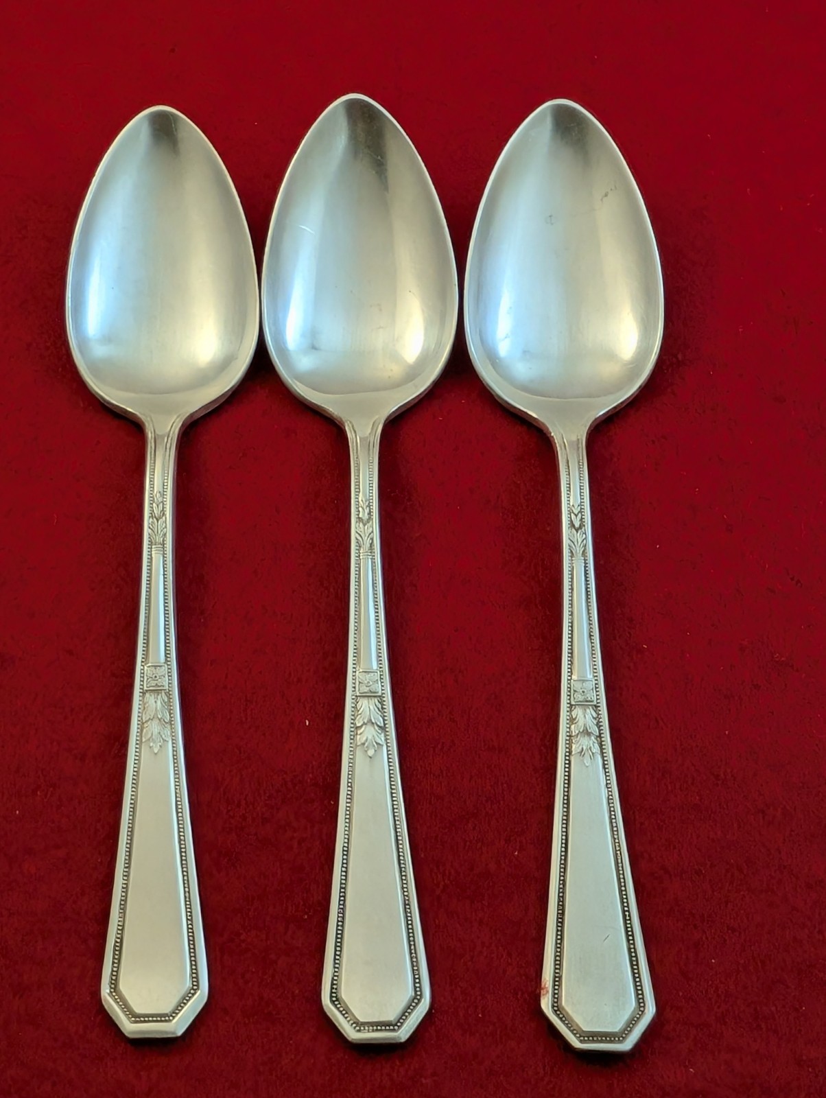 Lot Of 3 Wm Rogers & Son MAYFAIR Silverplate Teaspoons 6″ No Monograms