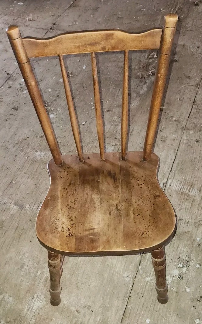 Vintage Wood Cochrane Furniture Bay Colony Sitting Chair Spindle Back Kitchen