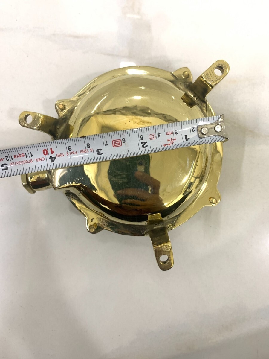 Nautical Marine Solid Brass Small Ship Bulkhead Wall Deck Light – Lot of 3 Pcs