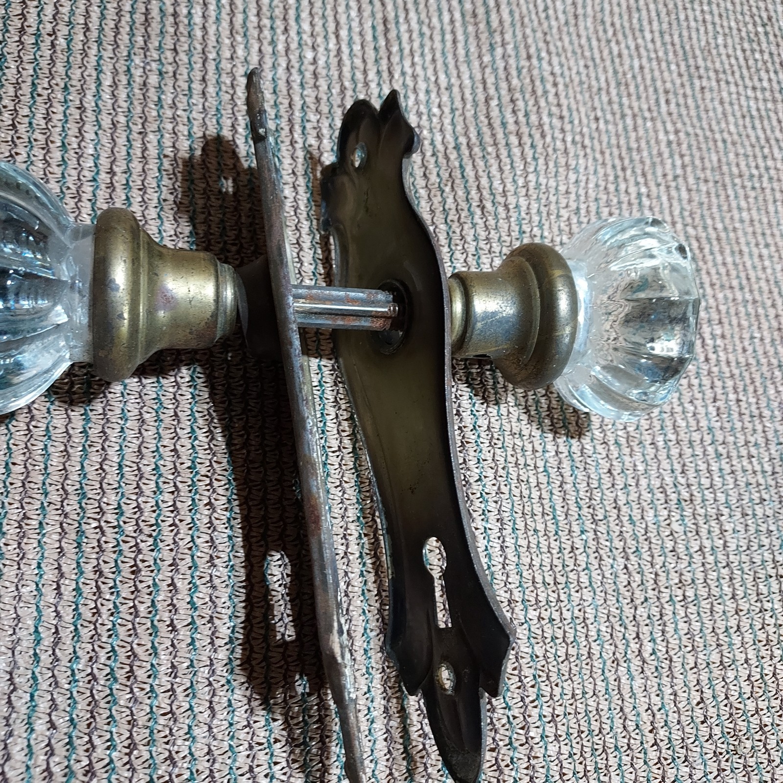 Vintage Brass Door Glass Knobs – Art Deco