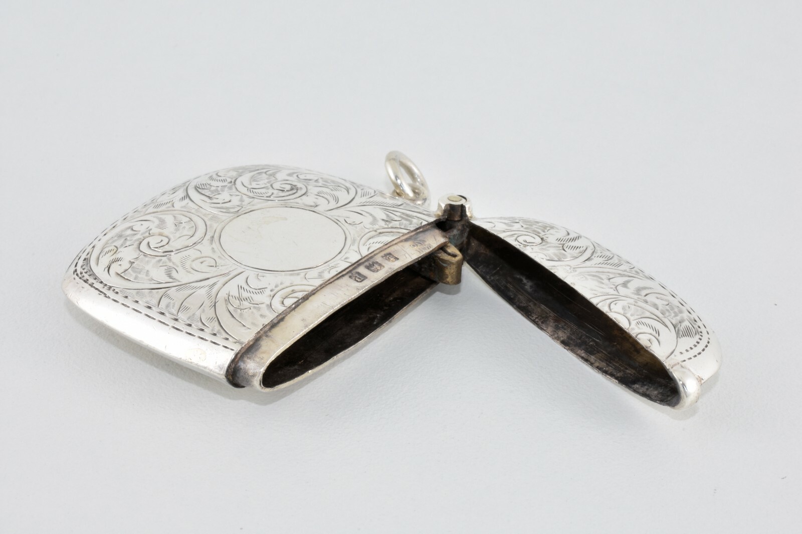 Antique English Solid Silver George V Vesta Case, William Neale & Son, 1914