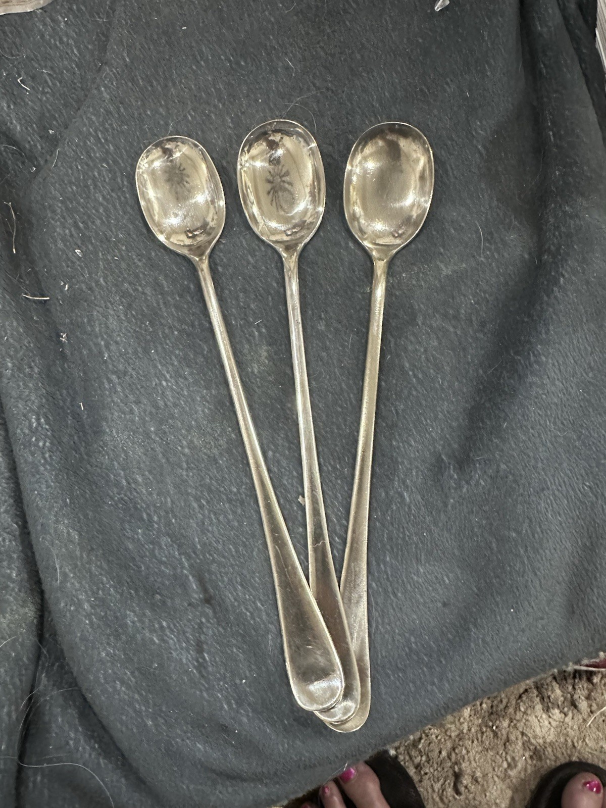 VTG Cecilware Silverplate Iced Tea Spoons 8” Long Handle Set of 3
