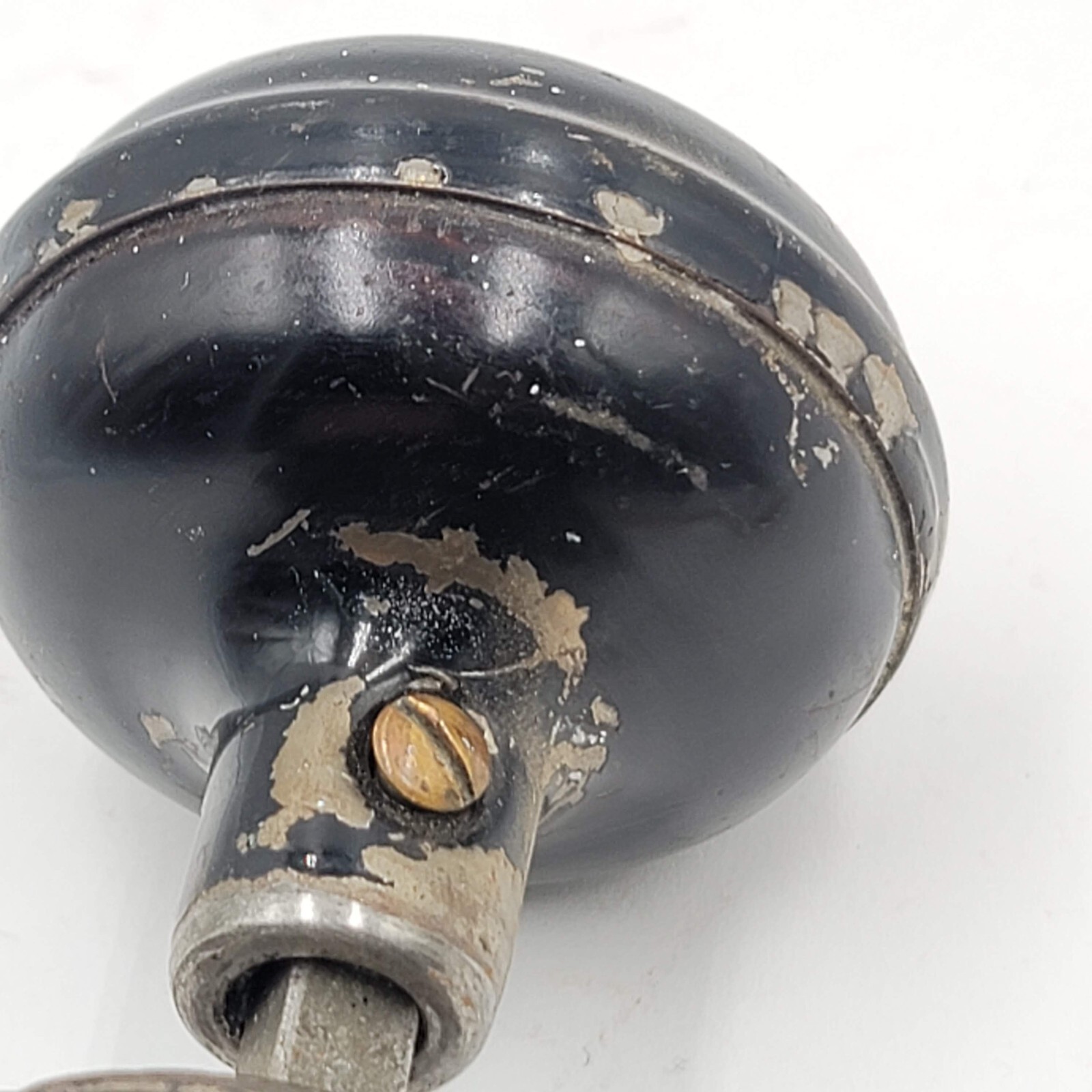 Vintage Steel Door Knobs Handles Set with Spindle and Rosettes Painted Black