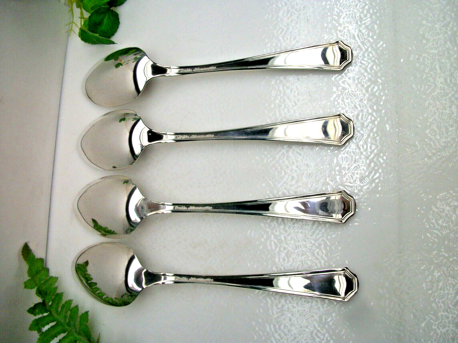 4 Oneida Silver Clairhill FAIRHILL Silverplate Oval Place Soup Spoons 1978