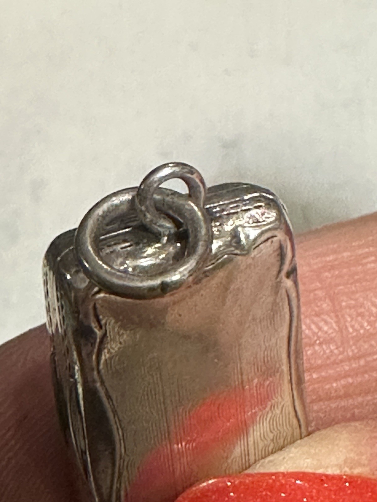 VICTORIAN SILVER VINAIGRETTE FREDERICK MARSON BIRMINGHAM 1862 PENDANT ENGRAVED