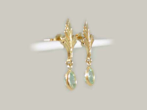 Gold Emerald Earrings 1¼ct Antique 19thC Siberian Ancient Sumer Immortality 14kt