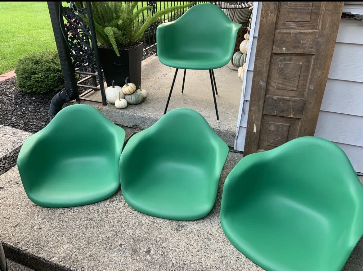 Herman Miller Charles Eames Arm Shell Chair (s) Green – Authentic