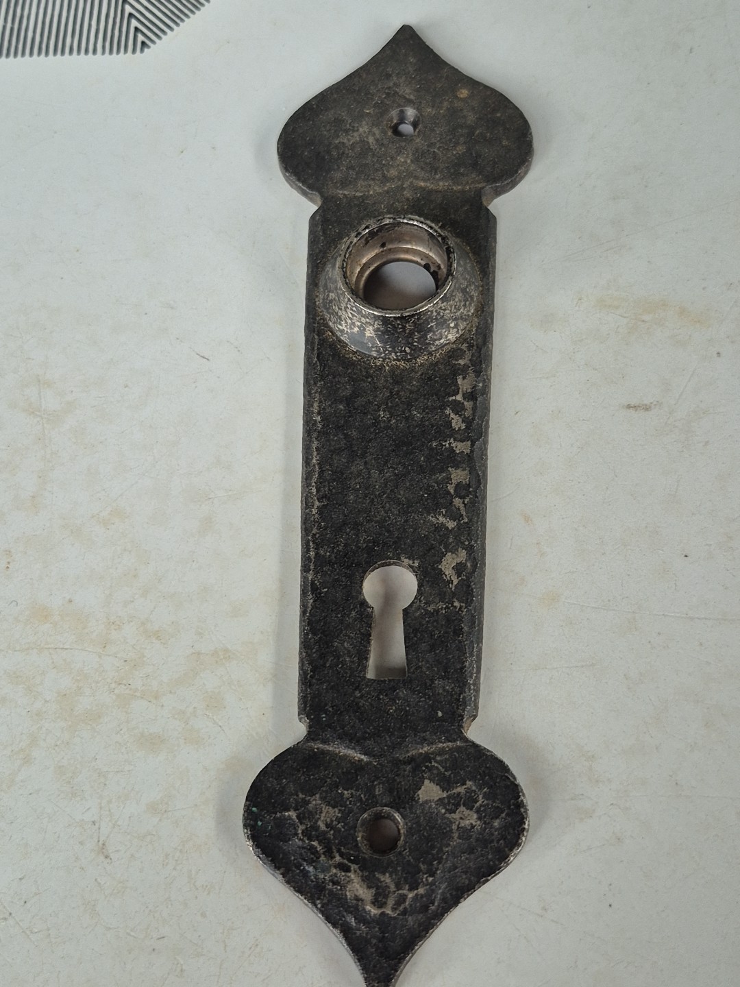 Vintage Cast Brass Door Back Plate Escutcheon