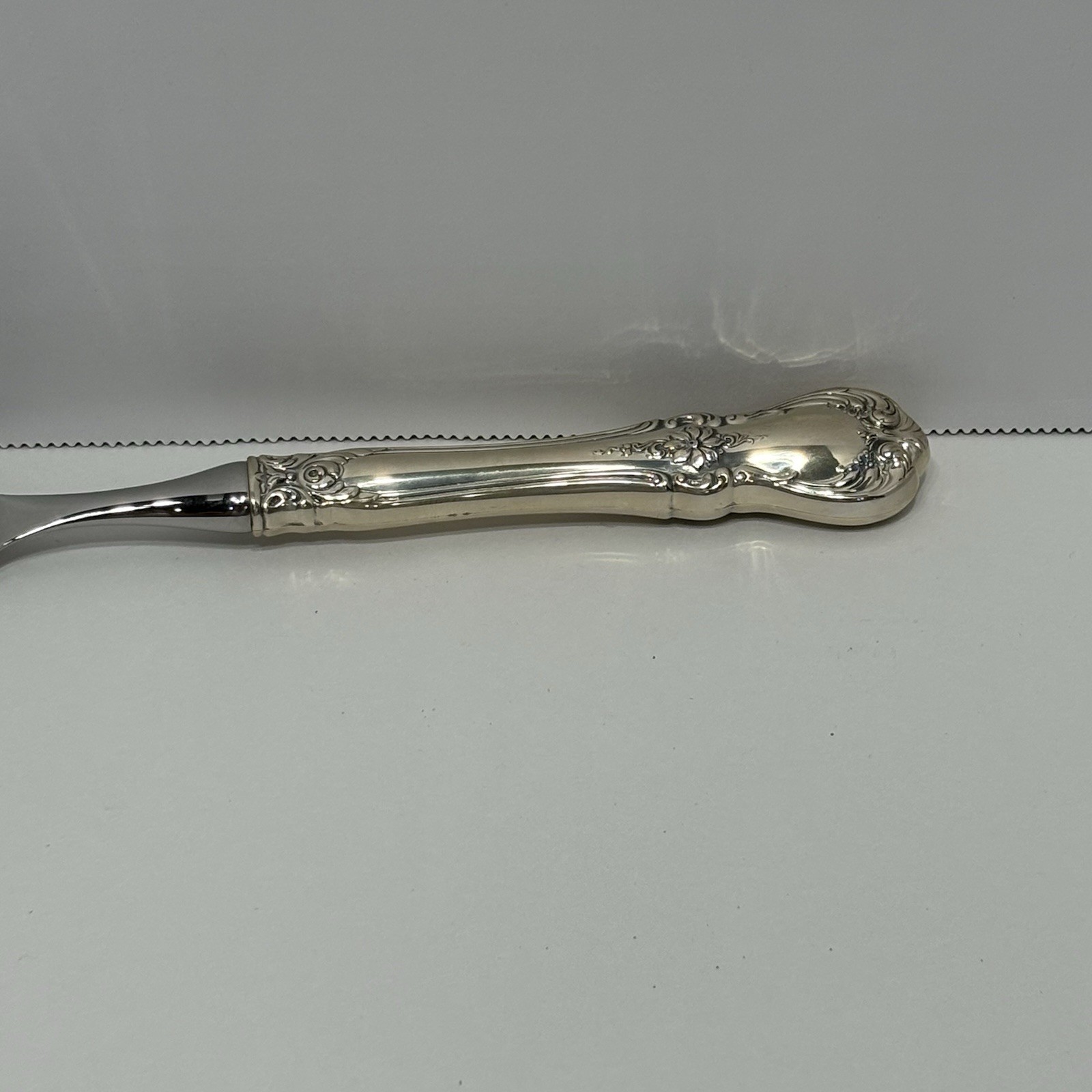 Towle Old Master Sterling Silver Handle Rice Spoon Scalloped 8 1/2” Never Used