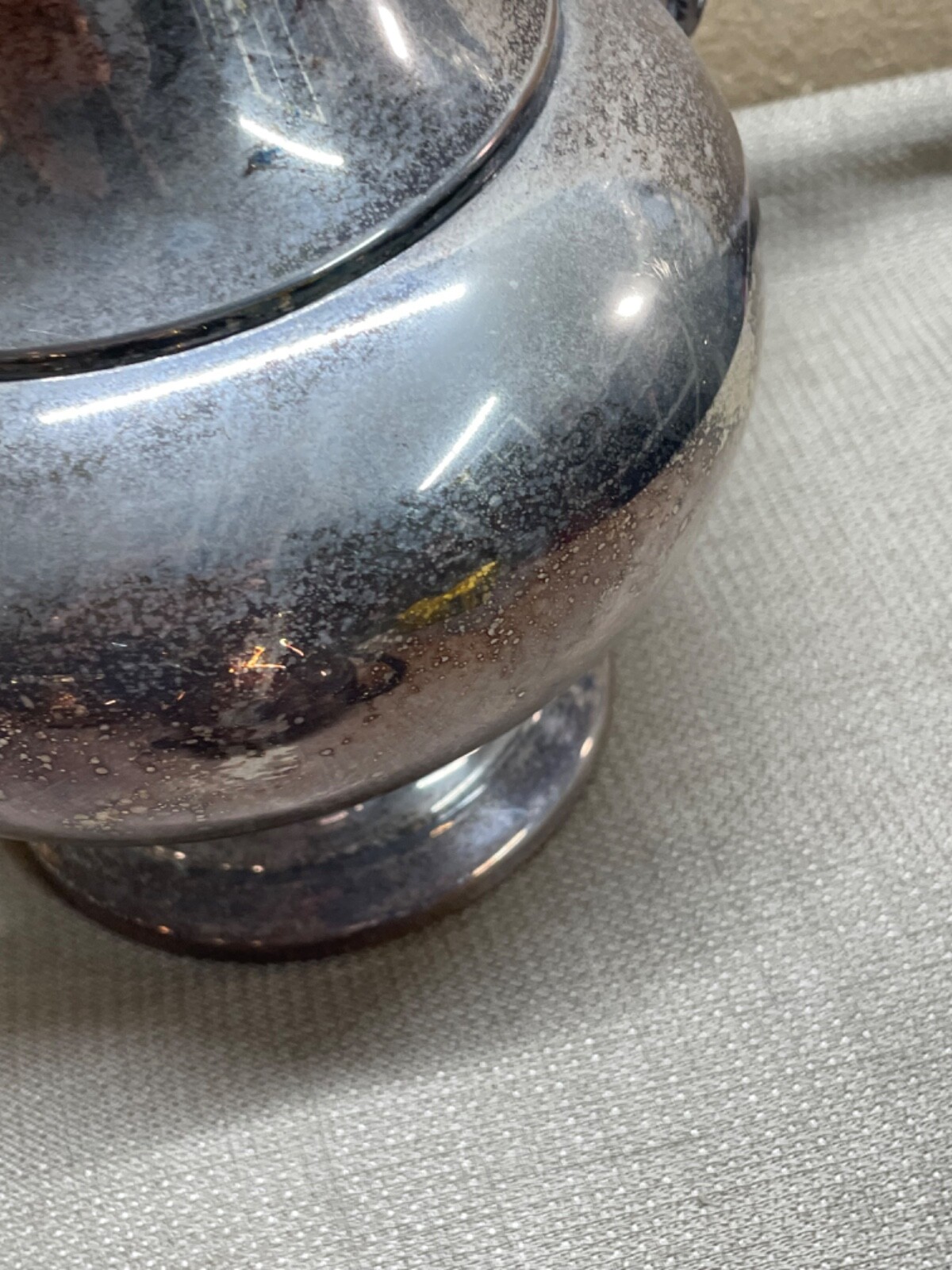 TEA POT COFFEE SET SILVER ON COPPER MARKED CROWN–S–SHIELD SET OF 5