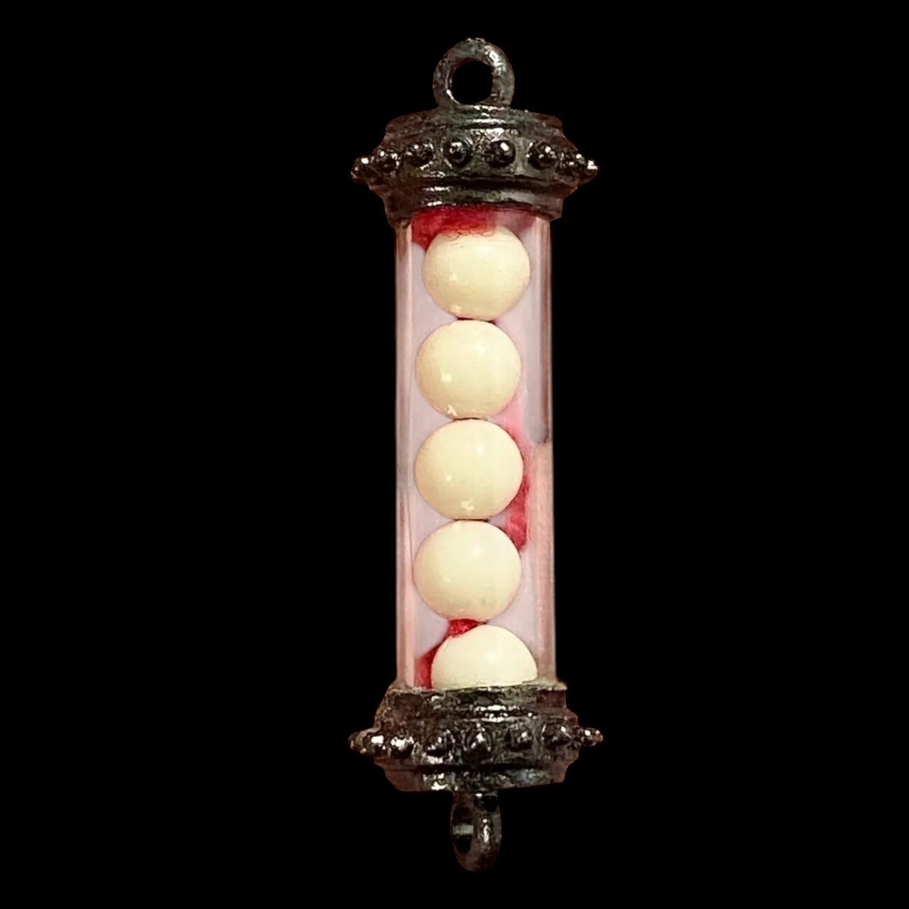 Thai Amulet Takrut Kruba Kritsana Lucky Red String Bracelet Charm Wealth Fortune