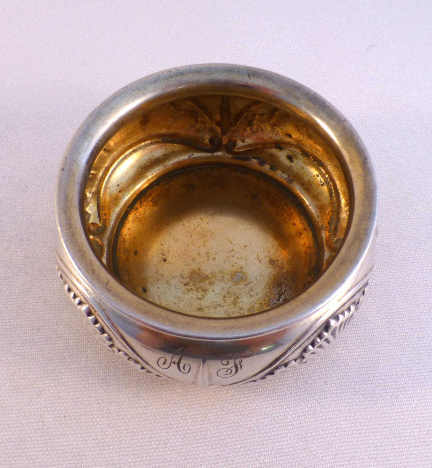 Gorham’s Royal Pattern Silverplate Master Salt Cellar & Spoon Set(s)-Mono AF