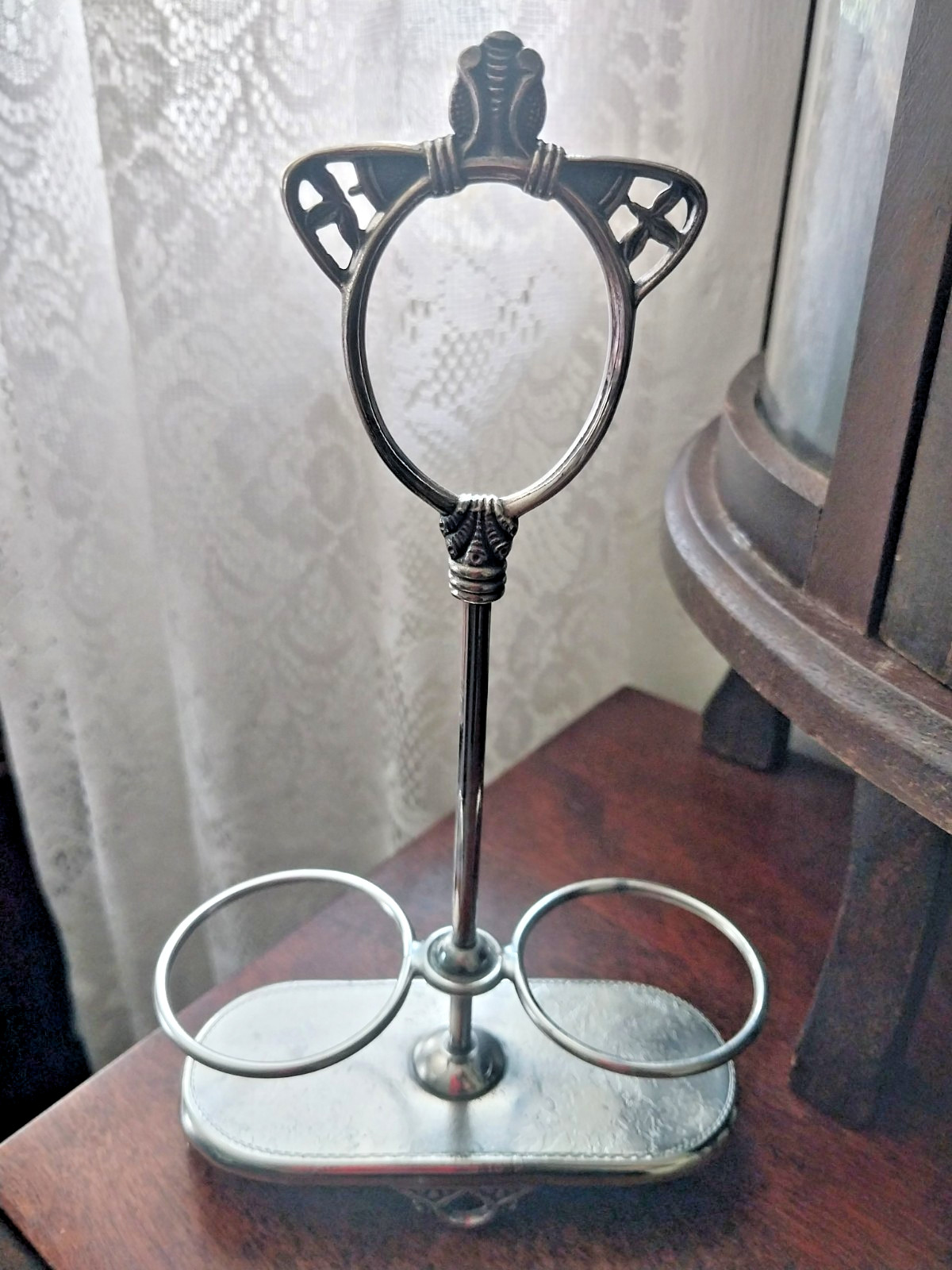 Antique c.1890 Pairpoint MFG Co Silver Plate S&P Shaker Holder / Stand / Caddy