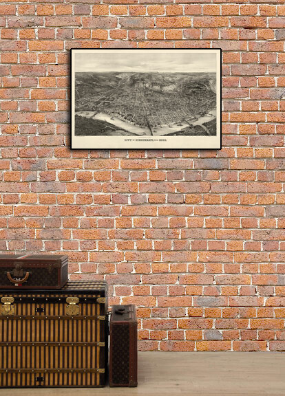 Cincinnati Ohio 1900 Historic Panoramic Town Map – 16×24