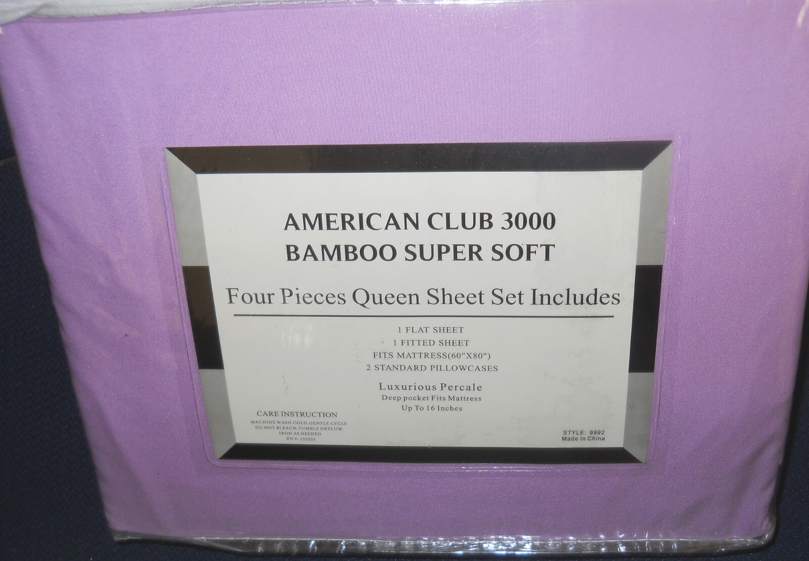 Queen Four Pieces Set Bamboo Super Soft Flat Fitted Sheets and Pillowcases 43