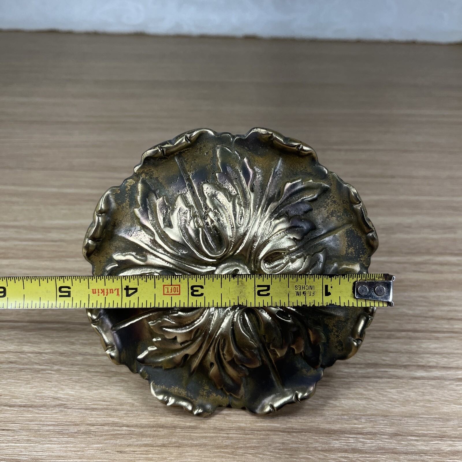 Vintage Handmade Solid Brass Decorative Door Knob Ornate Design 5”