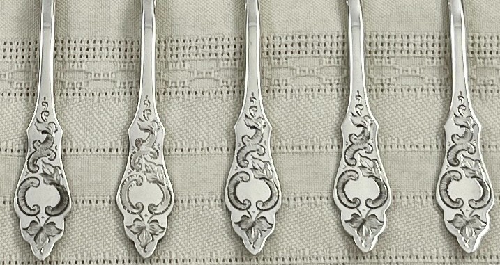 Robbe & Berking Ostfriesen R&B 90 Silverplate Demitasse Spoons 5 Germany 4.25″
