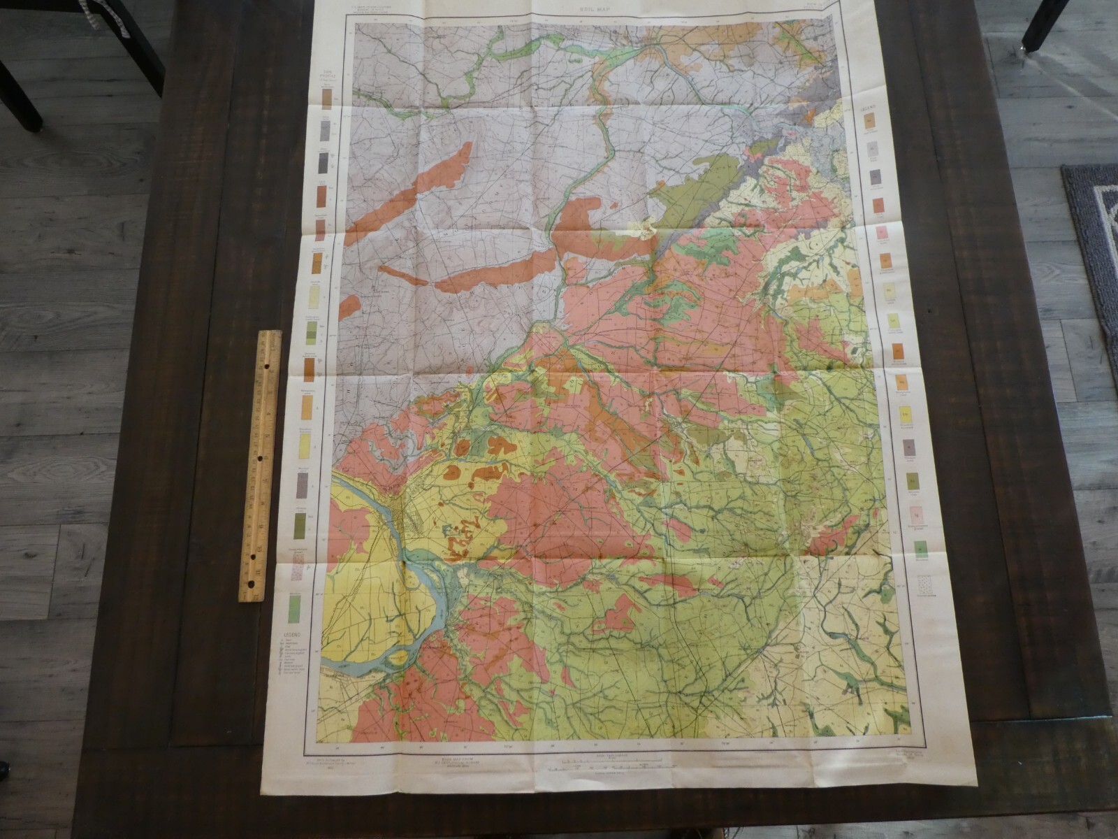 Antique U.S. Dept. Of Agriculture Soil Map 1902 N.J. Trenton Sheet Original Vtg.