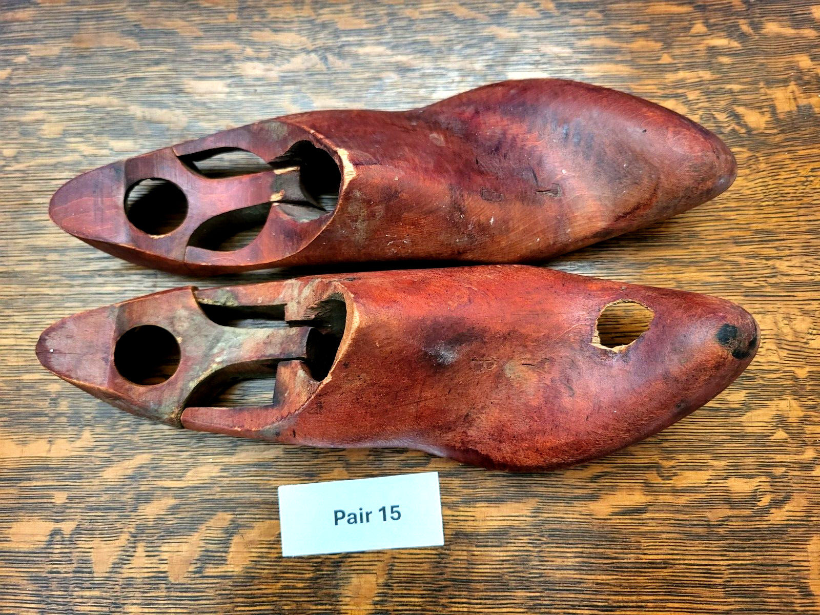 Antique Wood Shoe Lasts, Pair, Men’s 7B