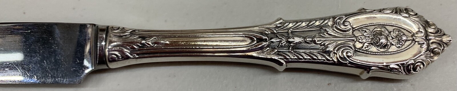 Wallace Sterling Flatware, Rose Point, FrenchDinner Lunch Knife, 9 1/16 inches