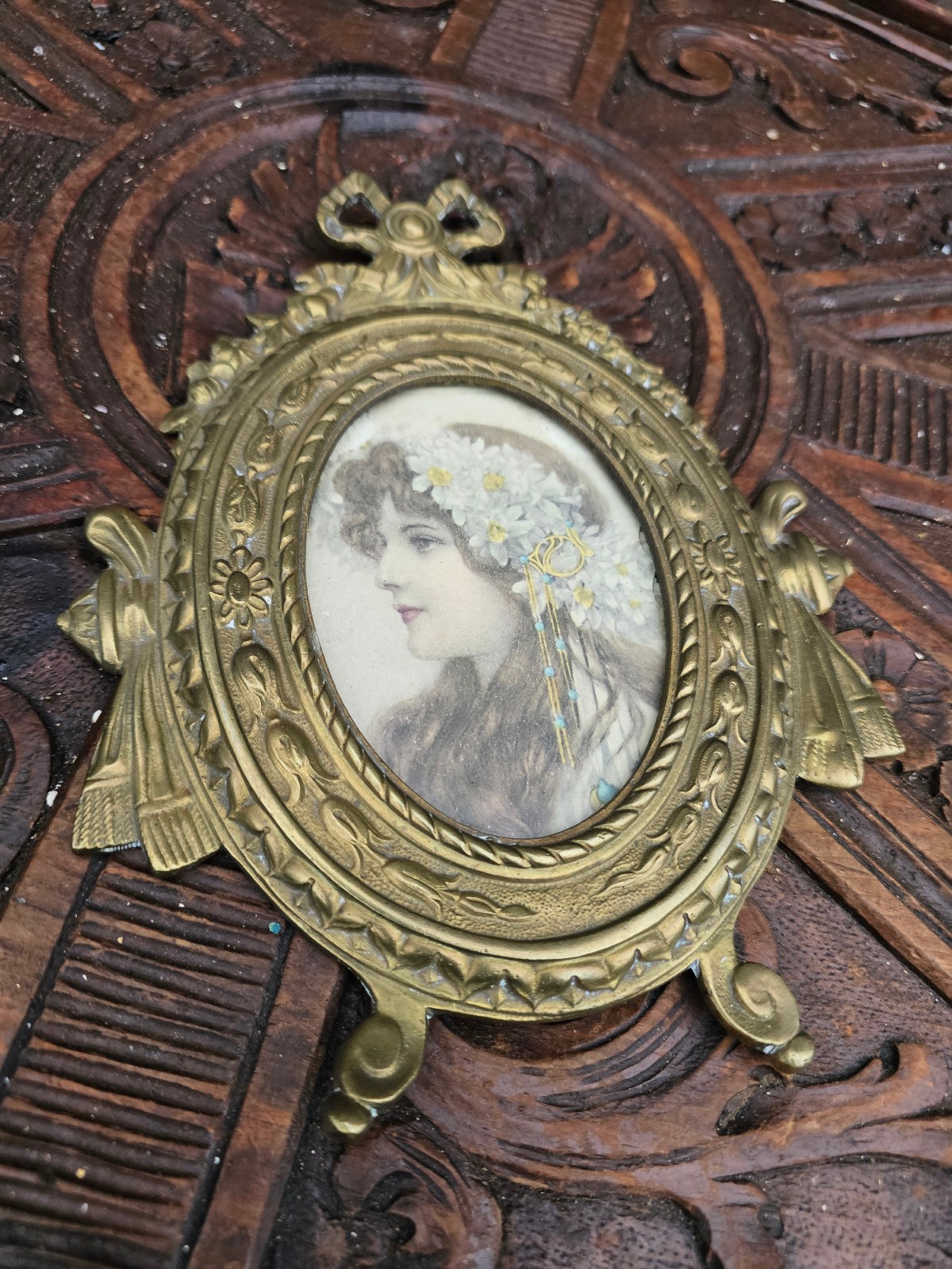 Antique brass Picture photo frame louis XVI style