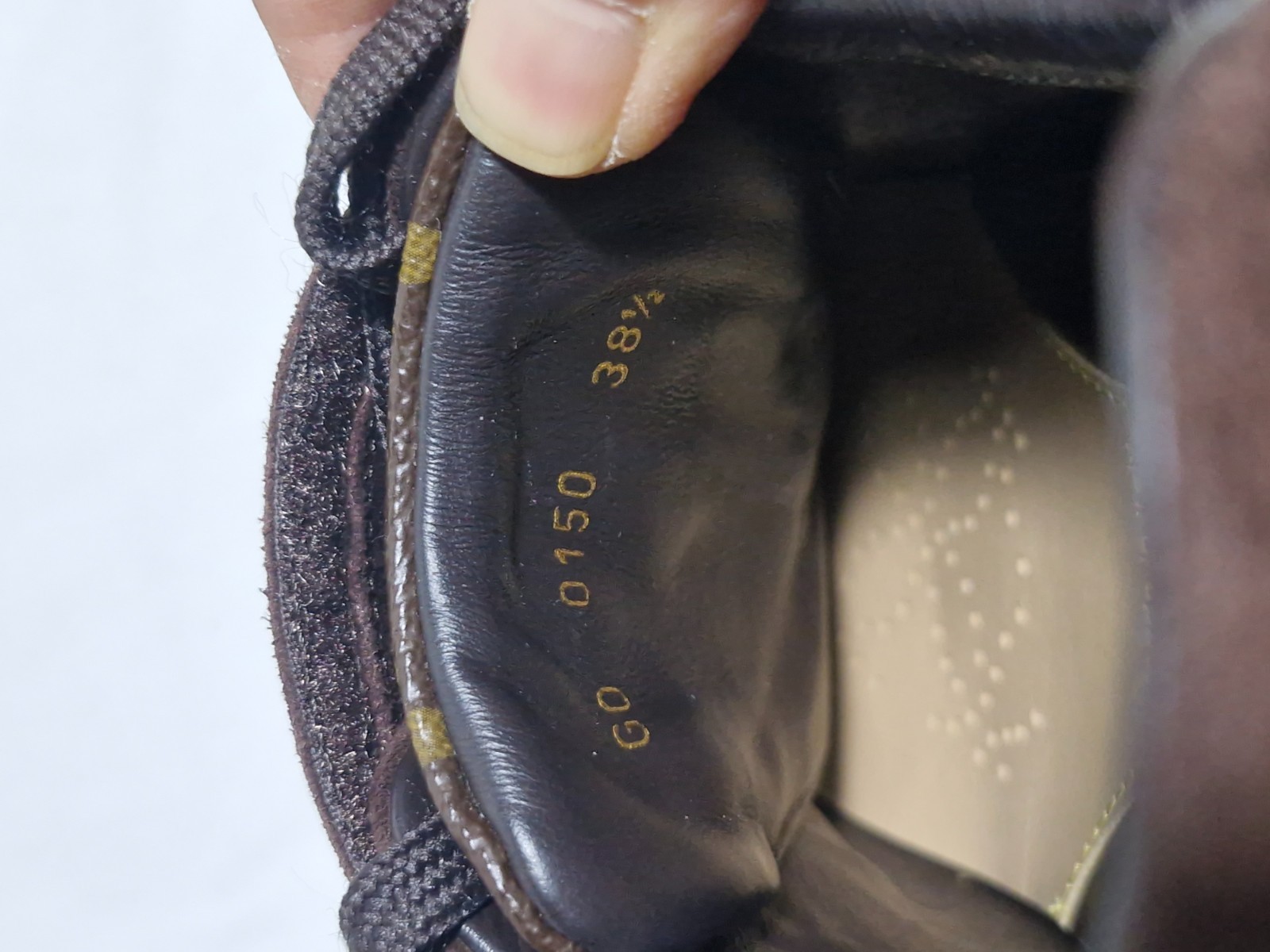 Authentic Louis Vuitton Monogram Canvas and Suede Globe Trotter Sneaker 38 1/2