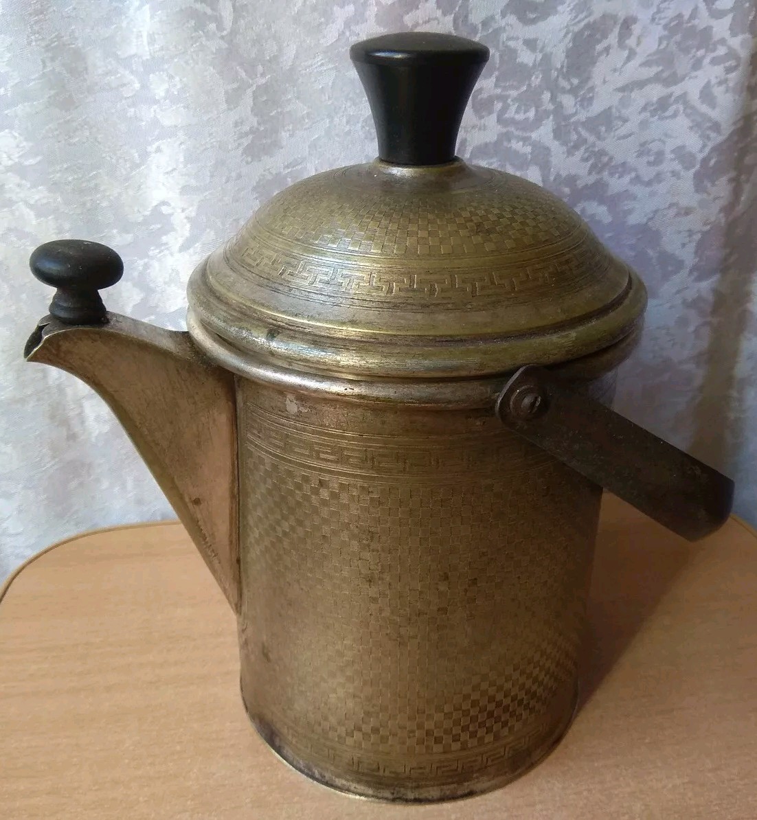 Vintage Polska Norblin Warszawa Antique Silverplate Bronze coffee maker POLISH