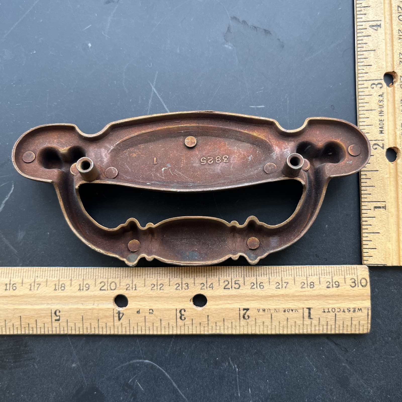 Vintage Brass Fixed Bail Pull Drawer Handle Set Of 14 3″ Screw Fit