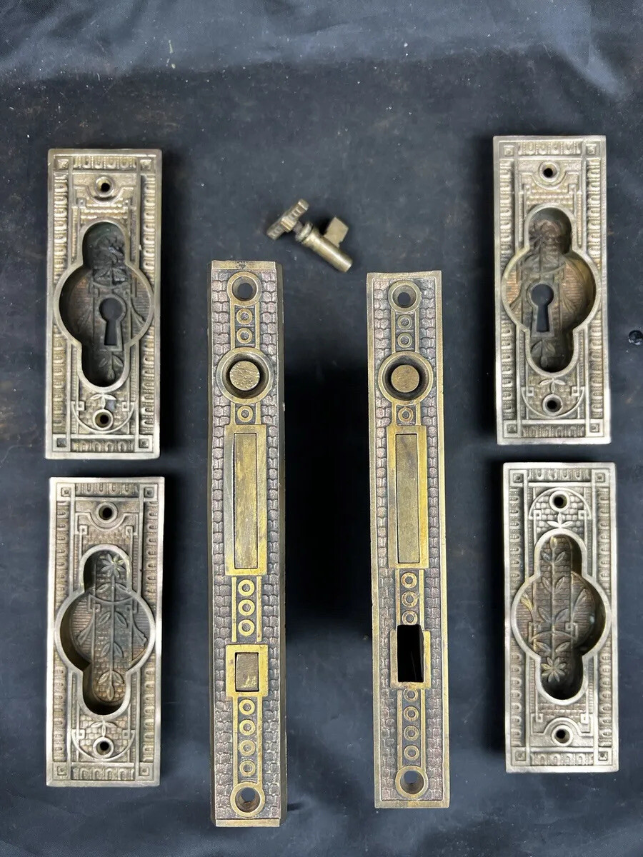 Norwalk Moorish Double Pocket Door Set Aesthetic Victorian Eastlake H-22020 Key