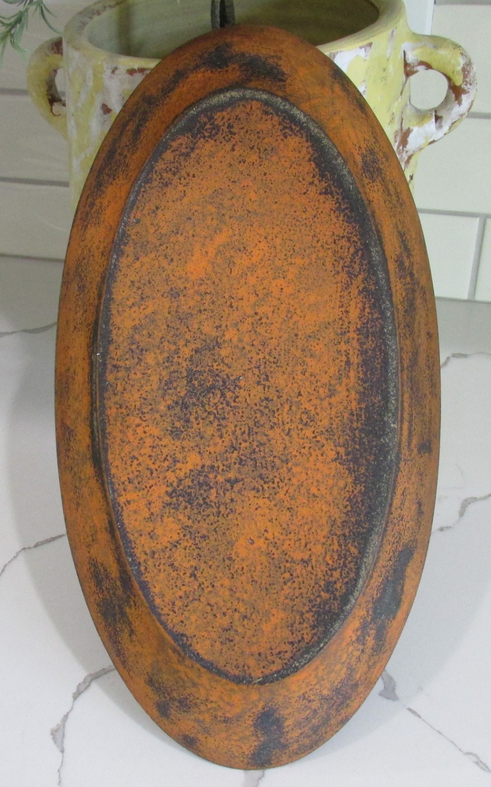Wood Dough BOWL*Burnt Orange*Primitive/French Country/Farmhouse Kitchen Decor