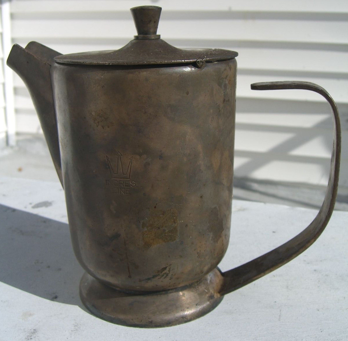 Broggi Italian Silverplate Water Service Pot from “Incres Line” 7″ Tall