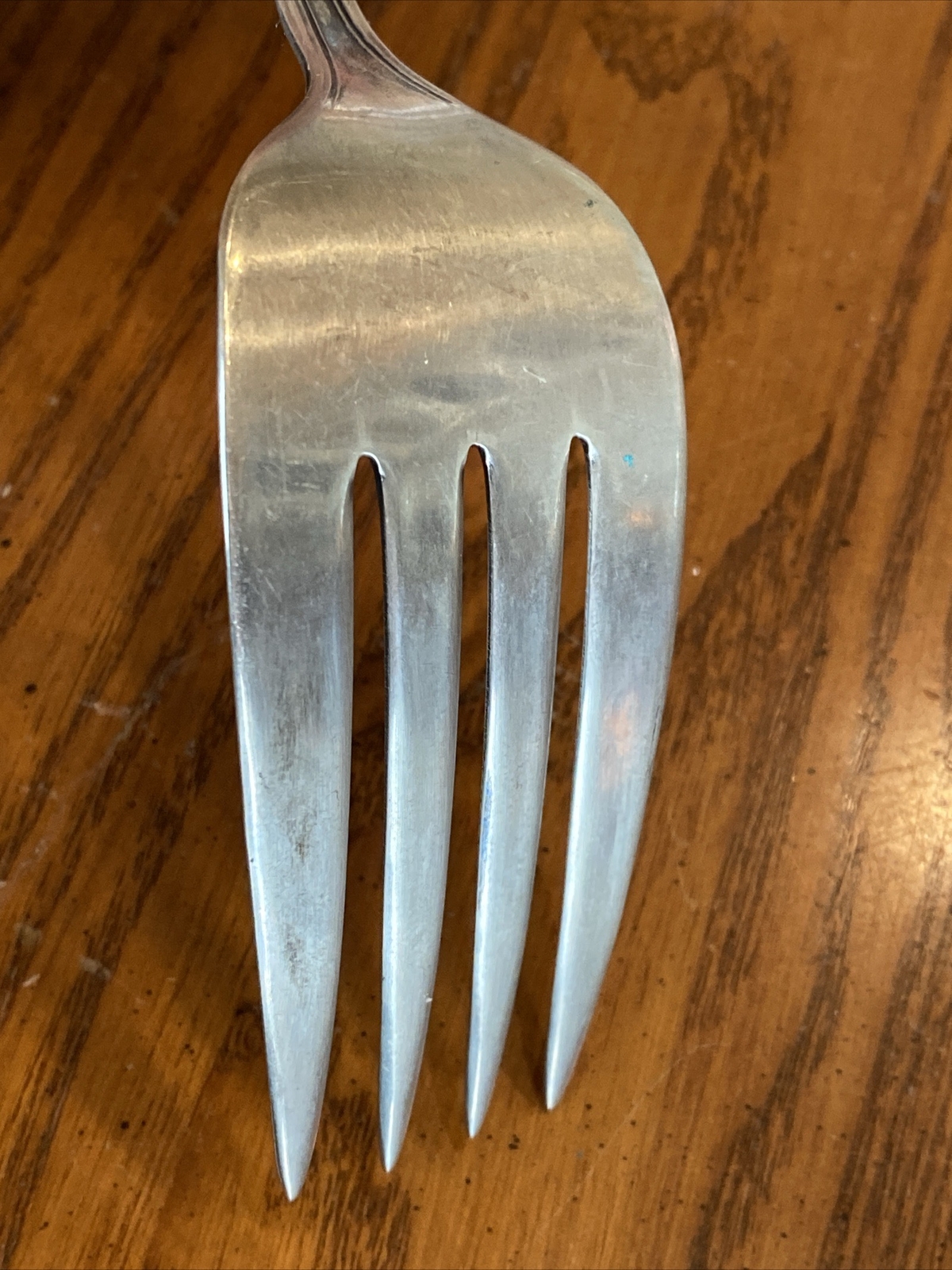 Antique Wallace 1904 Regal REX Pattern Pure SilverPlate Cold Meat Serving Fork