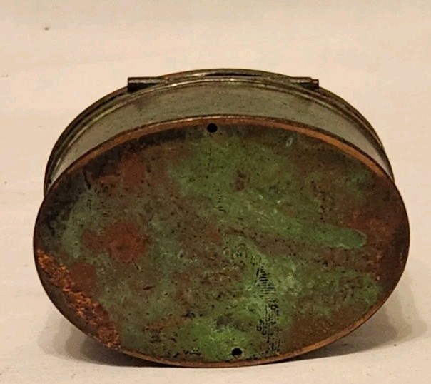 3 Piece Desk Set Sterling Over Bronze W/Green Patina Heintz Arts & Crafts Style