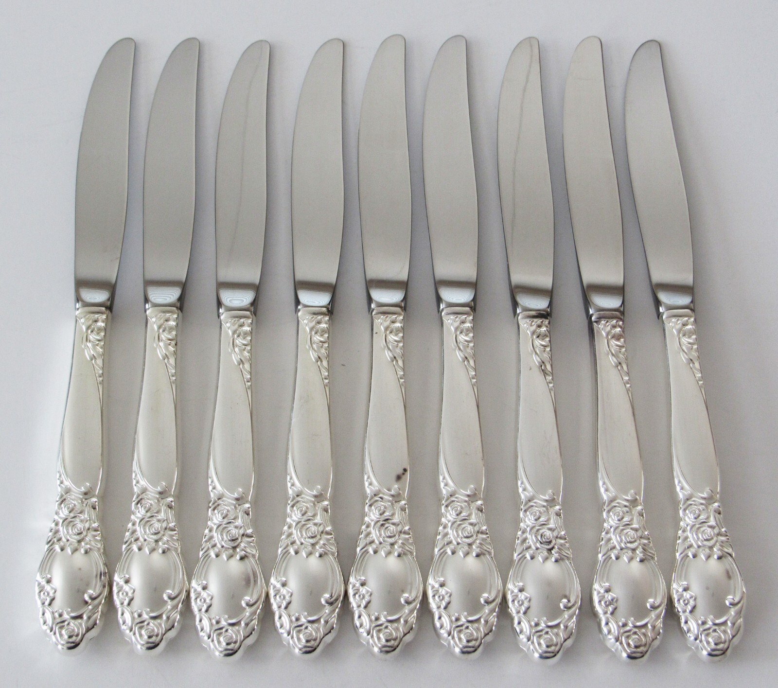 Oneida BALLAD / COUNTRY LANE Silverplate Flatware 9 DINNER KNIVES 1953