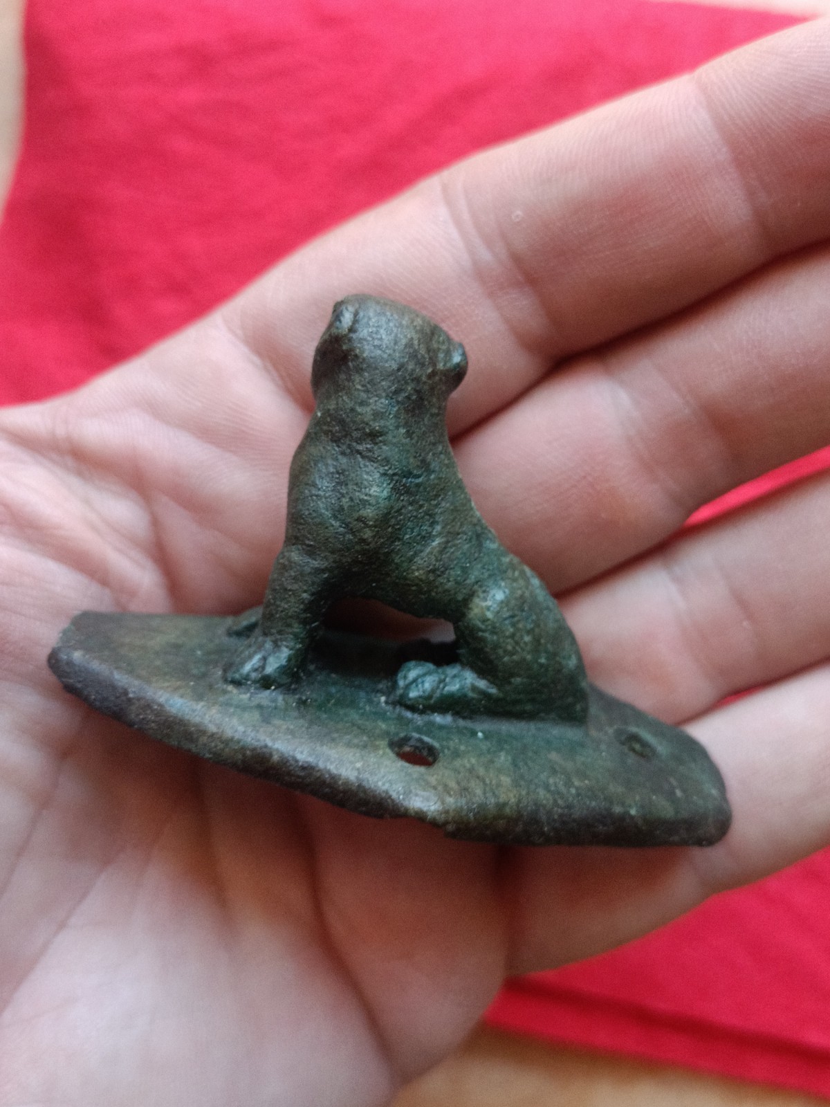 Authentic Ancient Roman Solid Bronze Lion Applique Mount – Massive Original…