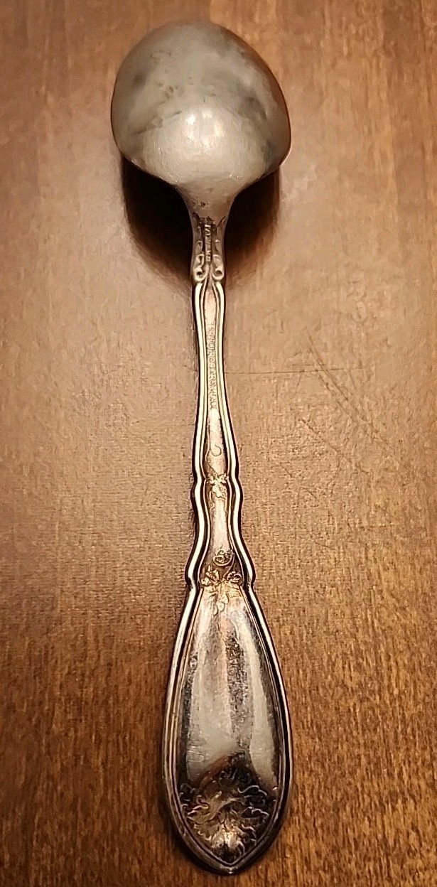 1881 Rogers A1 Isabella Pattern Silverplate Teaspoon Grapes 6″ Vintage Antique