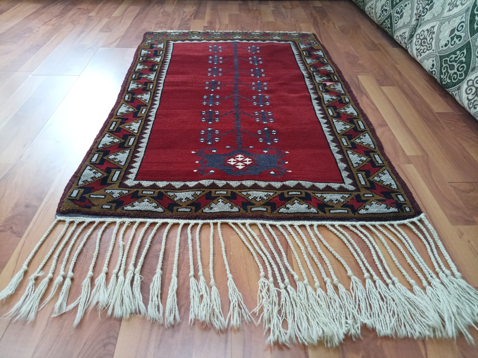 Tree of Life Antique Rug Blue Red Rare Rug Caucasian Special Product Rug 3×5 Sl