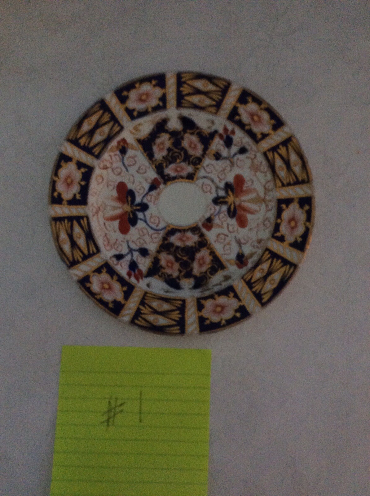 ANTIQUE Royal Crown Derby Imari Bread Plate 7-1/4” Cir.1900’s. #(1)