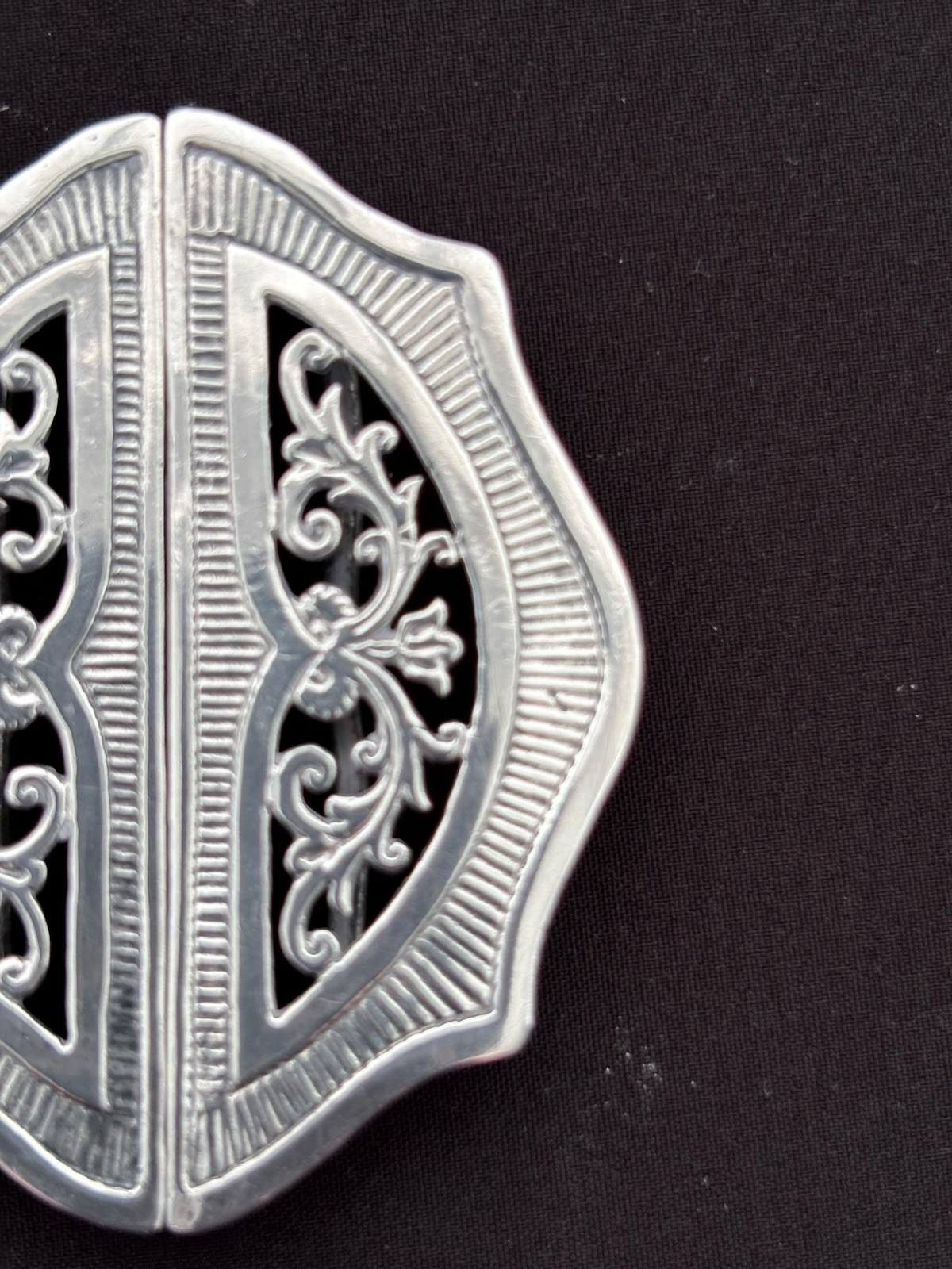 solid silver nurses Belt Buckle. Birmingham 1988. P. M. L.