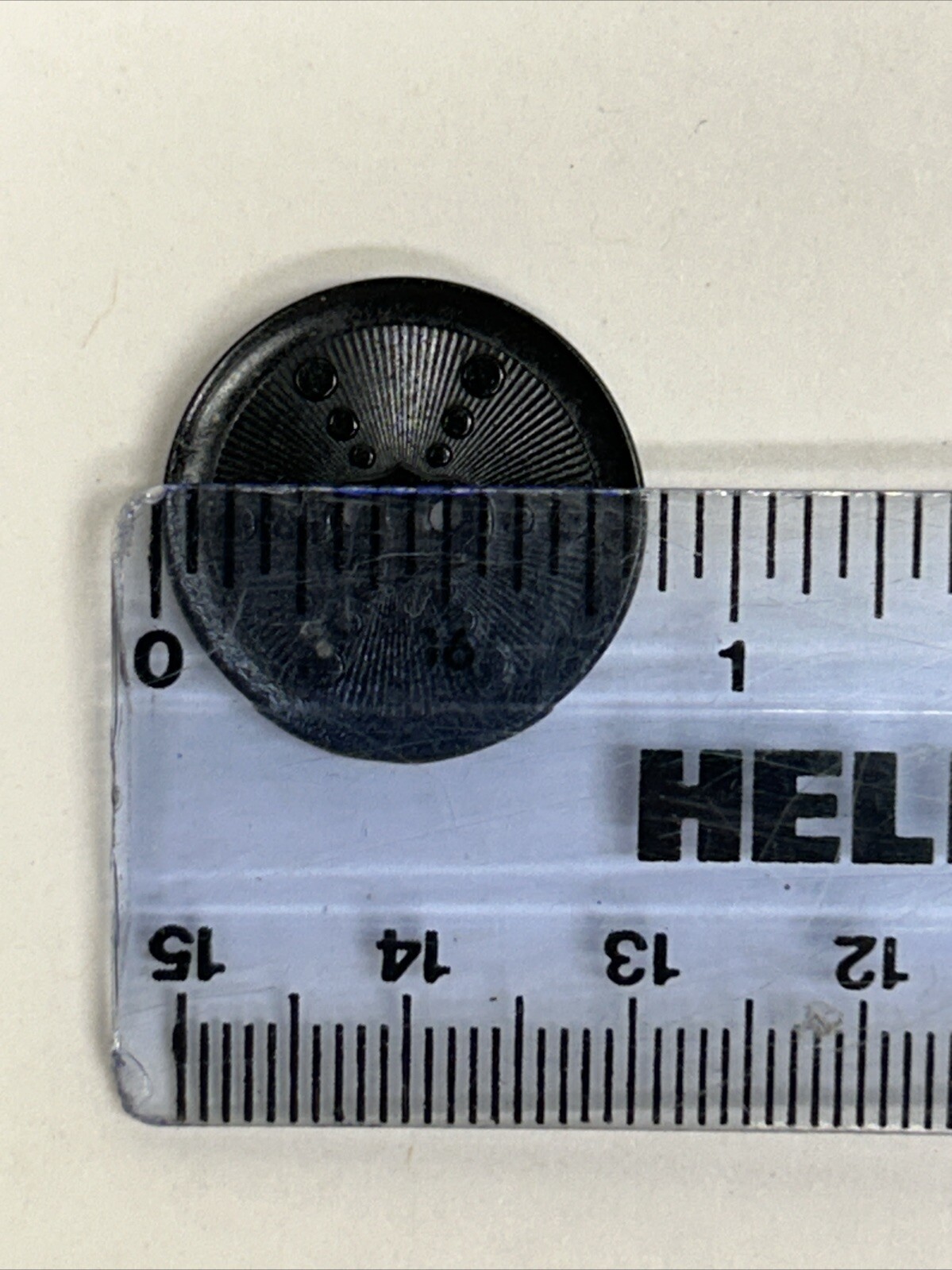 Vintage Sewing Button, Plastic, Goodyear’s P=T, 1851, N.R. Co.
