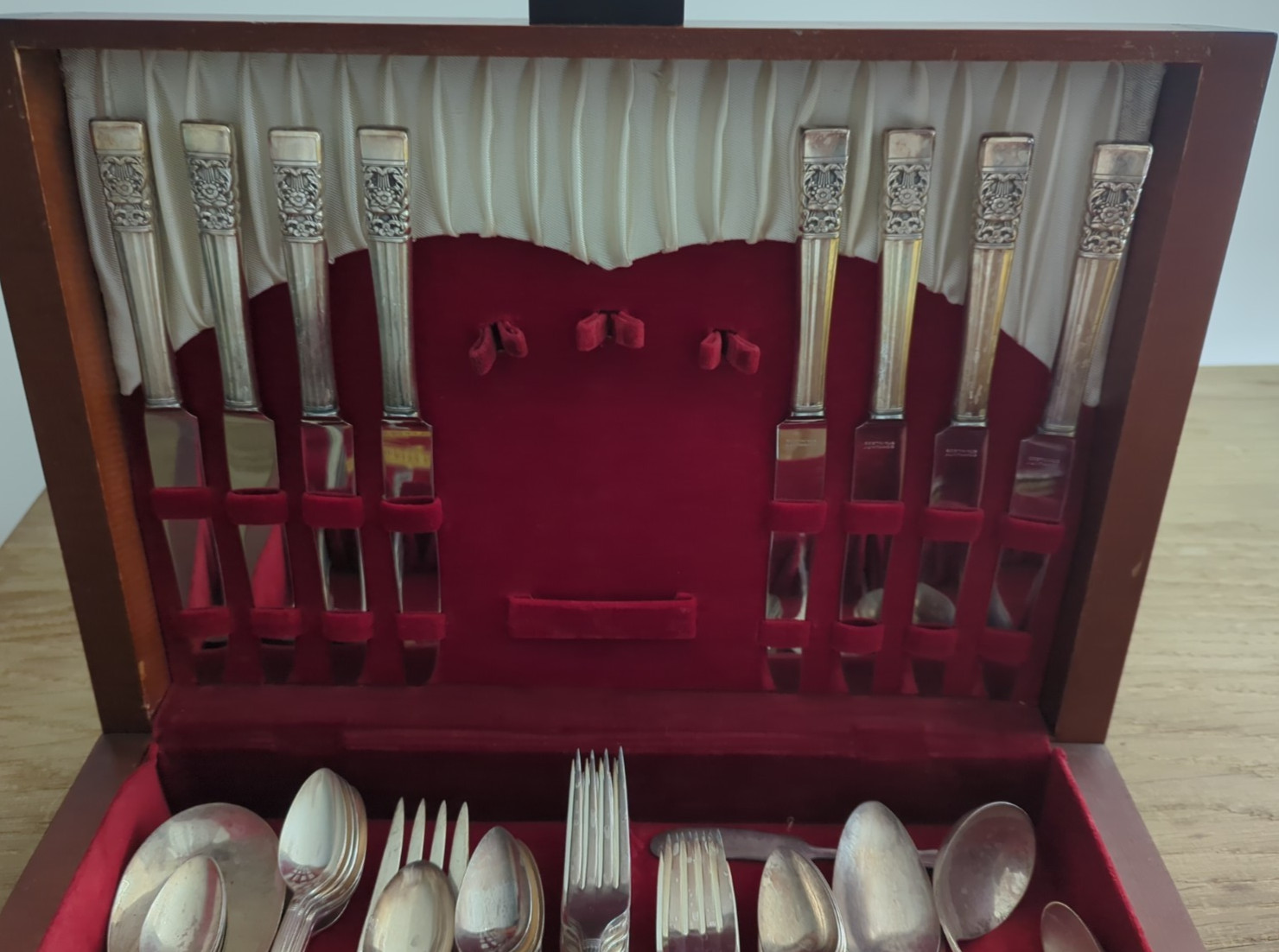Community Plate Silverware-45 Piece Set In Wood Chest-Plus 18 Misc Pieces