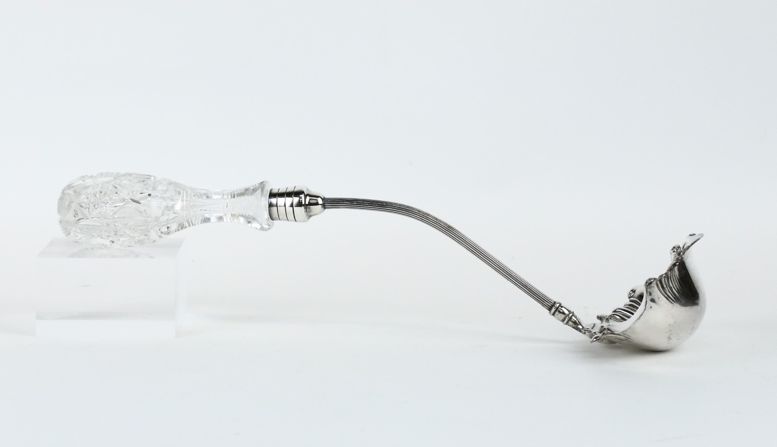Pairpoint Cut Crystal and Silver Plate Punch Ladle c. 1900