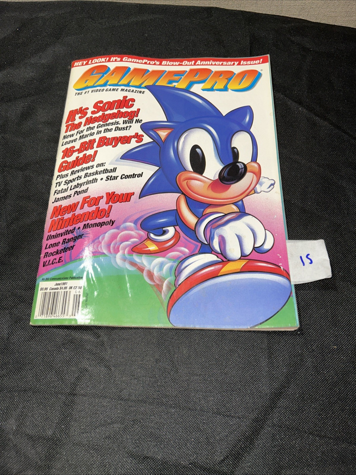 GamePro Pu GamePro 1991 June “Sonic the Hedgehog, TV Sports Basketball, Mag VG