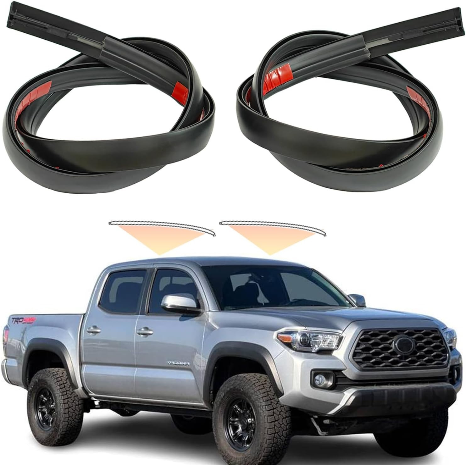 2Pcs Roof Drip Molding Weatherstrip Fit for Toyota Tacoma Double CAB 2016-2023,