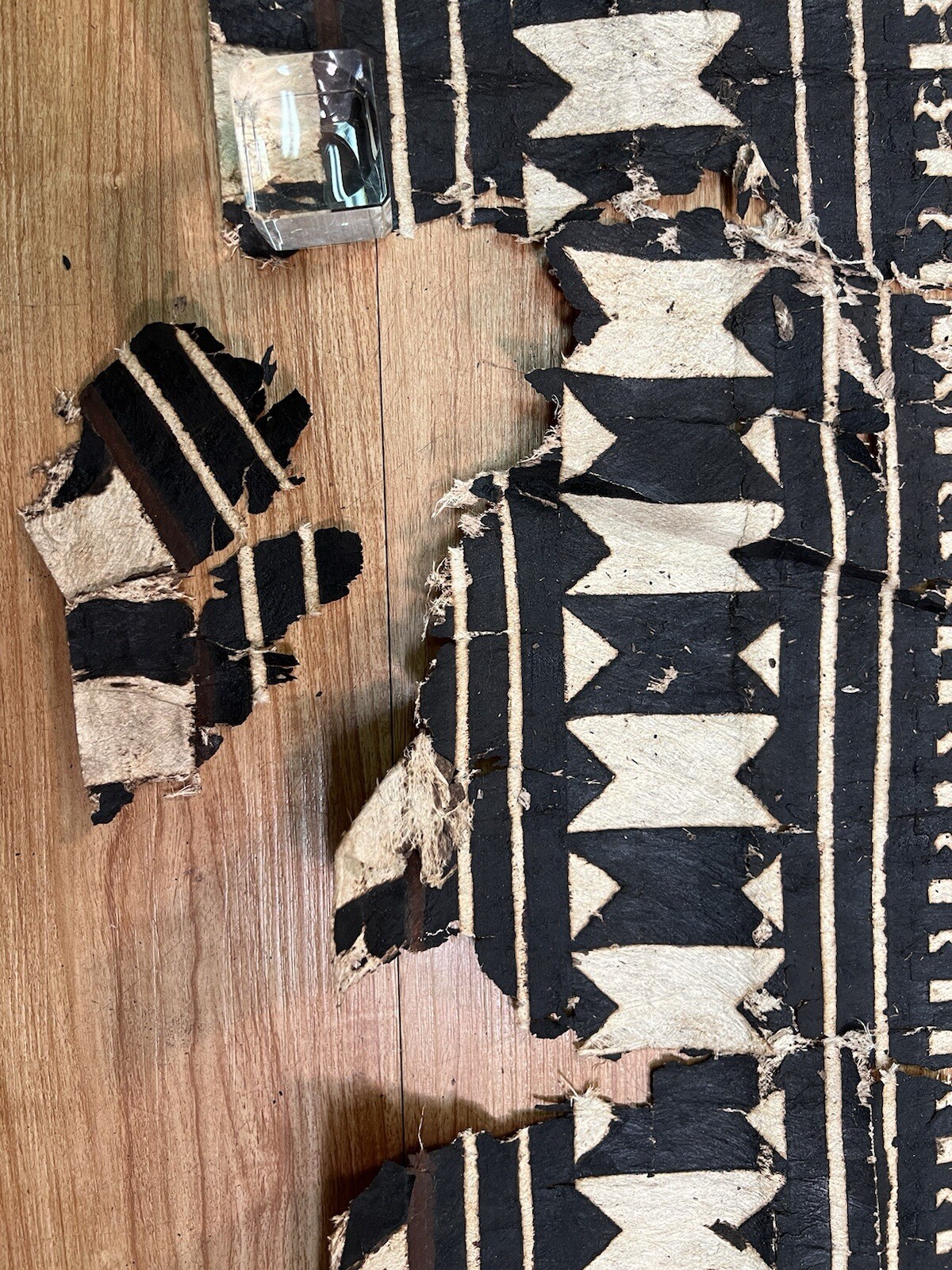 Samoa Tuvalu Polychrome Bark cloth floor mat ca. first half of the 20th c.