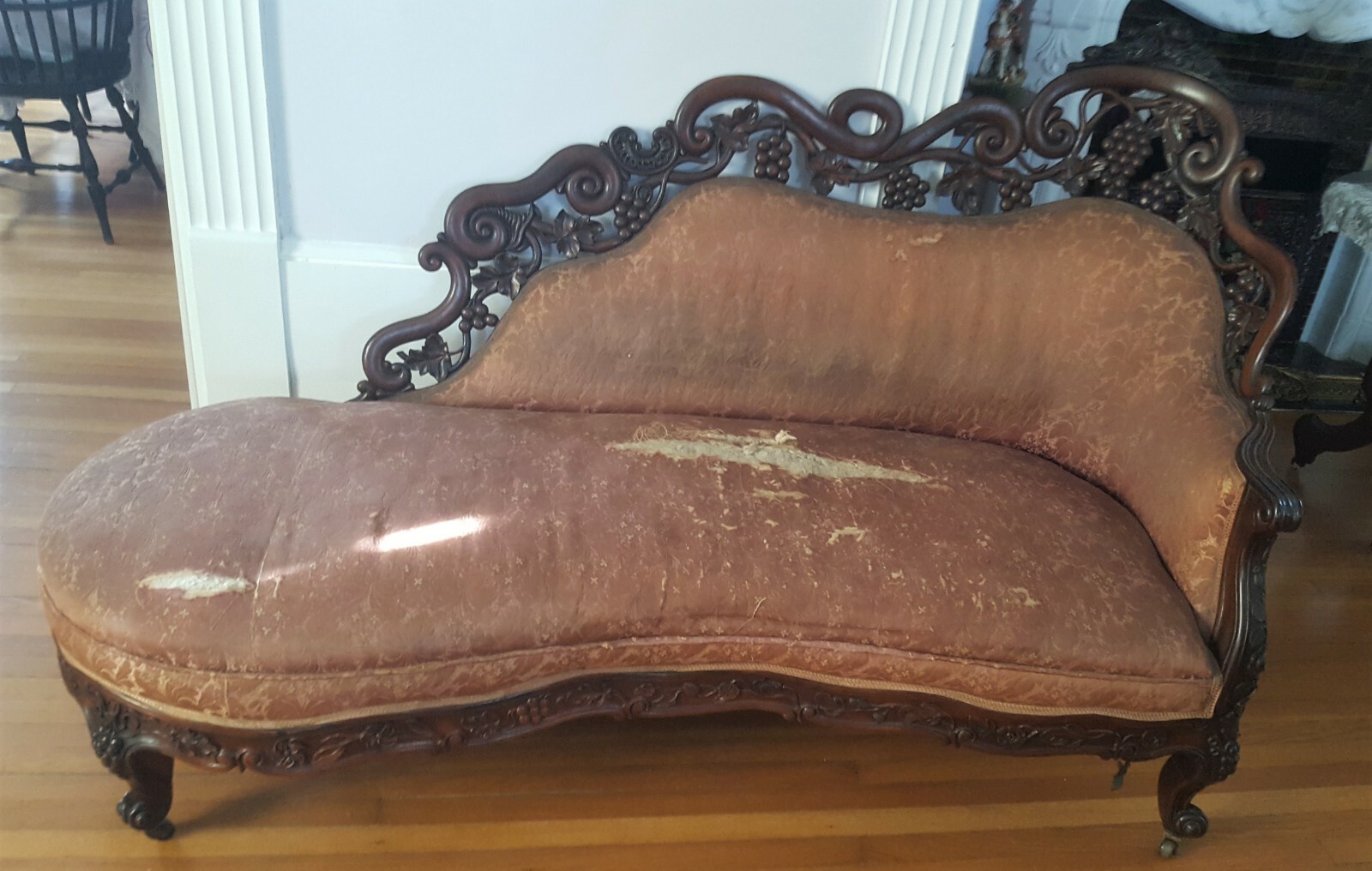 Ca. 1860 Belter Victorian Rosewood Recamier / Meridienne – ORIGINAL Condition